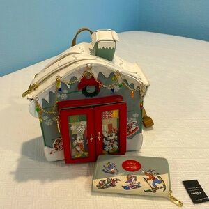 Disney Our Universe Christmas House with matching wallet. BNWT.  $120